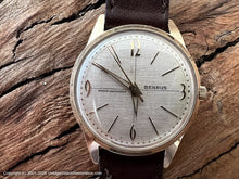 Load image into Gallery viewer, Benrus Silver Linen Dial with Gold Deco Numbers, Manual, 34.5mm
