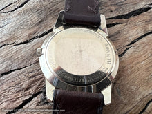 Load image into Gallery viewer, Benrus Silver Linen Dial with Gold Deco Numbers, Manual, 34.5mm
