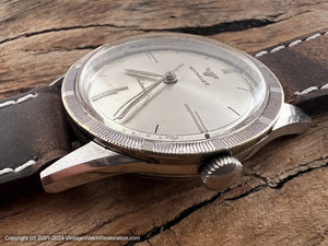 Wittnauer Silver Dial with Notched Design Bezel, Automatic, 32.5mm