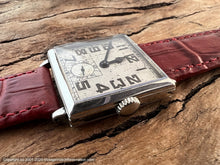 Load image into Gallery viewer, Elgin 'Conqueror' Steel Dial in Large Square Case, Manual, 28x28mm
