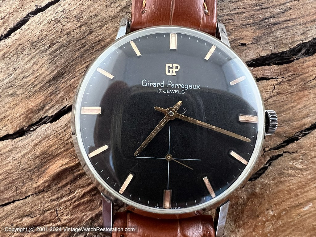 Girard-Perregaux Black Dial Gold Markers Beauty, Manual, 36mm