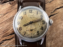 Load image into Gallery viewer, Elgin 'Shockmaster' 1950 Military Style with Mustard-Yellow Patina Dial, Manual, 31mm
