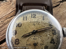 Load image into Gallery viewer, Elgin 'Shockmaster' 1950 Military Style with Mustard-Yellow Patina Dial, Manual, 31mm
