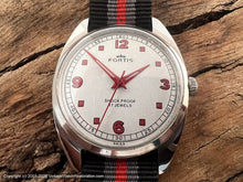 Load image into Gallery viewer, Fortis Bright White Dial with Red Numbers and Hands, Manual, 35x43mm
