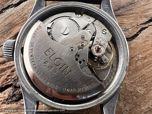 Elgin Shockmaster with Stunning Deep Orange Patina, Automatic, 30mm