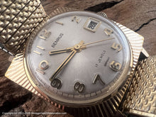 Load image into Gallery viewer, Benrus Sunburst Square Case with Silver Dial and Date, Manual, 30.5x30.5mm
