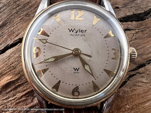 Wyler Cream Pie Pan Dial with Green Lumed Hands, Automatic, 32mm