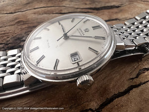 Omega 'De Ville' Mint Pearl Dial with Date, Brick Style Bracelet, Automatic, 35mm