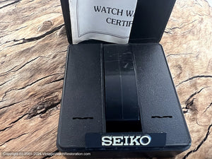 Seiko NOS Black & Tan Dial with Original Box, Manual, 35mm