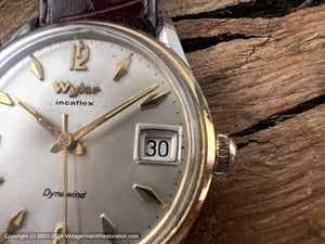 Wyler Incaflex 'Dynawind', Perfect Silver Dial with Date, Automatic, 33mm