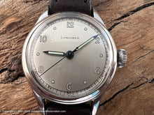 Load image into Gallery viewer, Longines Military Perfect Champagne Dial with Green Lumed Hands, Manual, 33.5mm
