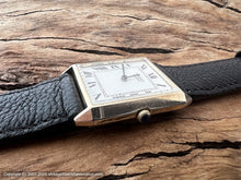Load image into Gallery viewer, Seiko Bright White with Black Roman Numerals in Rectangular Case, Quartz, 28x34mm
