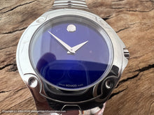 Load image into Gallery viewer, Movado Cobalt Blue Dial 'Museum' Sports Edition, Quartz, Huge 39x42

