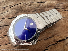 Load image into Gallery viewer, Movado Cobalt Blue Dial 'Museum' Sports Edition, Quartz, Huge 39x42
