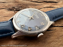 Load image into Gallery viewer, Gruen 'Precision' Rare Blue Dial with Date, Automatic, 34.5mm
