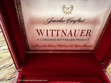 Load image into Gallery viewer, Wittnauer Coin Edge Case with Pie Pan Dial and Original Presentation Box, Manual, 33.5mm
