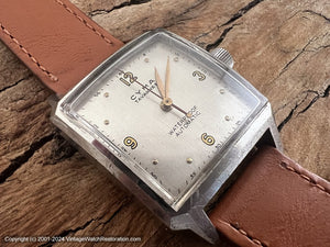 Cyma Tavannes Silver Dial in Square Case, Automatic, 29x29mm