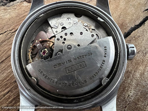 Orvin Military Style Dial with Minute/Second Outer Edge Ticks and Red Second Hand, Automatic, 33mm
