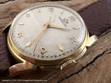 Load image into Gallery viewer, Marvin White Honeycomb Dial with Raised Gold Numbers, Manual, Large 35.5mm
