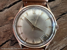Load image into Gallery viewer, Zenith with Date Window at 4:30 in Rose-Gold Case, Manual, 34mm

