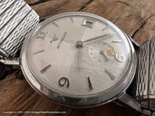 Load image into Gallery viewer, Wittnauer Silver Quadrant Dial, Date, Original Presentation Box &amp; Tags, Manual, 33.5mm
