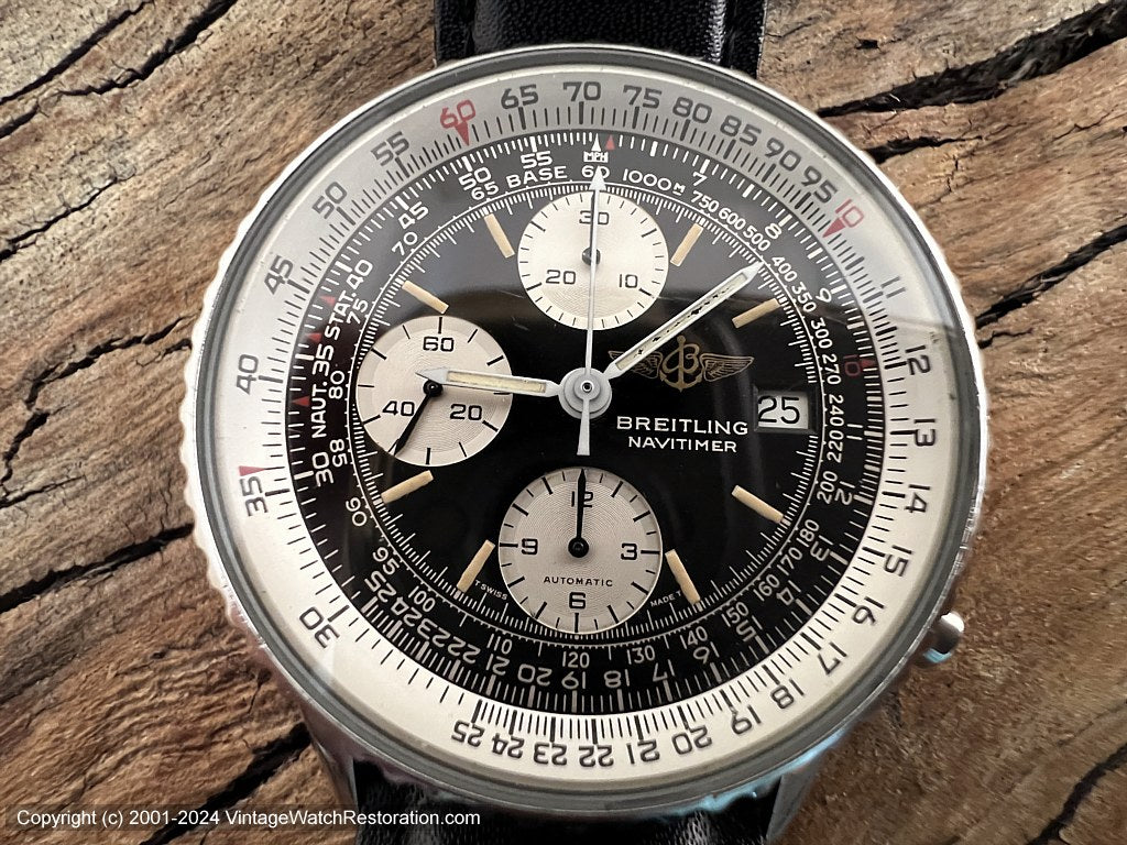 Breitling Navitimer 3 White Registers on Black Dial Chronograph, Date, Automatic, Massive 41.5mm