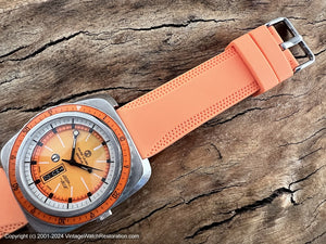 Favre-Leuba 'Deep Blue' Divers with Orange Dial and Bezel, Automatic, Massive 42x48mm