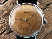 Load image into Gallery viewer, Zenith Two-Tone Rusty-Orange Patina Dial with Deco Lugs, Manual, 33.5mm
