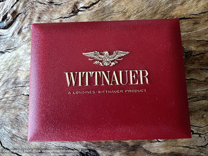 Wittnauer Silver Quadrant Dial, Date, Original Presentation Box & Tags, Manual, 33.5mm