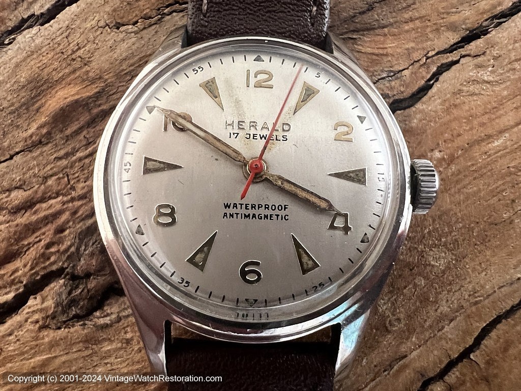 Herald 17 Jewel Military Style Dial