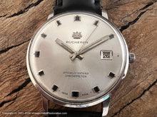 Load image into Gallery viewer, Bucherer Chronometer with Startlingly Silver Dial and Offset Date Window, Automatic, Large 36mm
