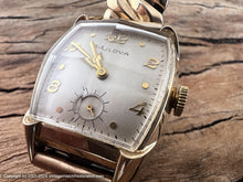 Load image into Gallery viewer, Bulova Rectangular with Perfect Pearly Dial and Quandrant Cut Crystal, Manual, 26x38mm
