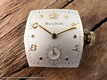 Load image into Gallery viewer, Bulova Rectangular with Perfect Pearly Dial and Quandrant Cut Crystal, Manual, 26x38mm
