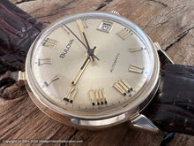 Load image into Gallery viewer, Bulova Stellar Golden Dial, Roman Numerals and Date, Automatic, 33mm
