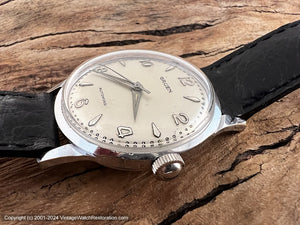 Gruen Precision 'Autowind' Ivory Dial with Silver Numbers, German-Made with Box, Automatic, 33.5mm