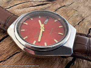 Seiko '5' Red Dial Day/Date, Automatic, 36.5mm