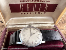 Load image into Gallery viewer, Gruen Precision &#39;Autowind&#39; Ivory Dial with Silver Numbers, German-Made with Box, Automatic, 33.5mm
