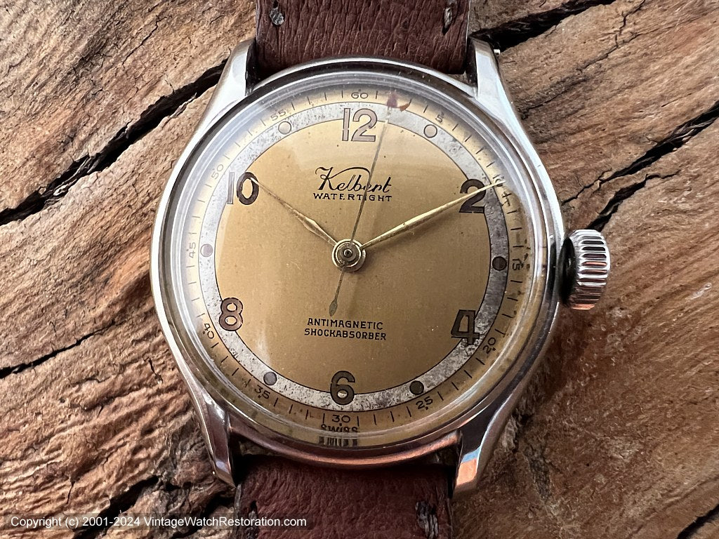 Kelbert Two-Tone Gold and Silver Dial , Manual, 33mm