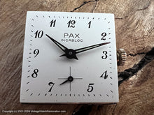 Load image into Gallery viewer, PAX Incabloc Pearl White Minty Dial Square Case, Manual, 25x25mm
