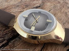 Load image into Gallery viewer, Sicura Rounded Square Gray Dial with White Trim in a Hefty Golden Case, Electronic, 36x48mm
