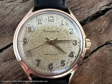 Load image into Gallery viewer, Dauphine (Lip) Beautiful Speckled Patina Dial in Gold Case, Manual, 33.5mm
