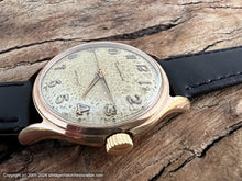 Load image into Gallery viewer, Dauphine (Lip) Beautiful Speckled Patina Dial in Gold Case, Manual, 33.5mm
