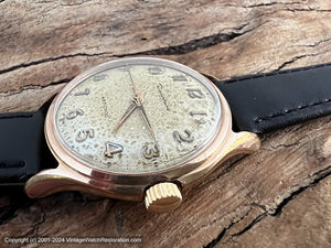 Dauphine (Lip) Beautiful Speckled Patina Dial in Gold Case, Manual, 33.5mm