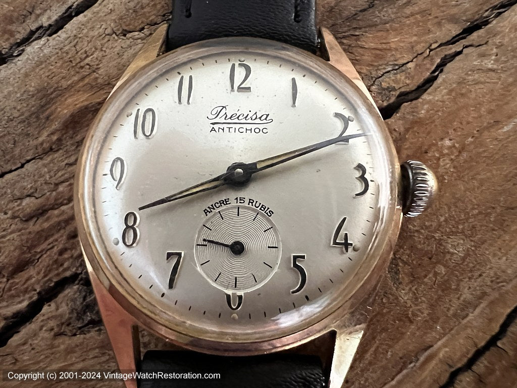 Precisa Silver Dial with Bold Deco Numbers, Manual, 31mm