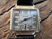 Load image into Gallery viewer, Illinois &#39;New Yorker&#39; Silver Dial Light Green Lume, Bottom Sub Dial, Manual , 28x34mm
