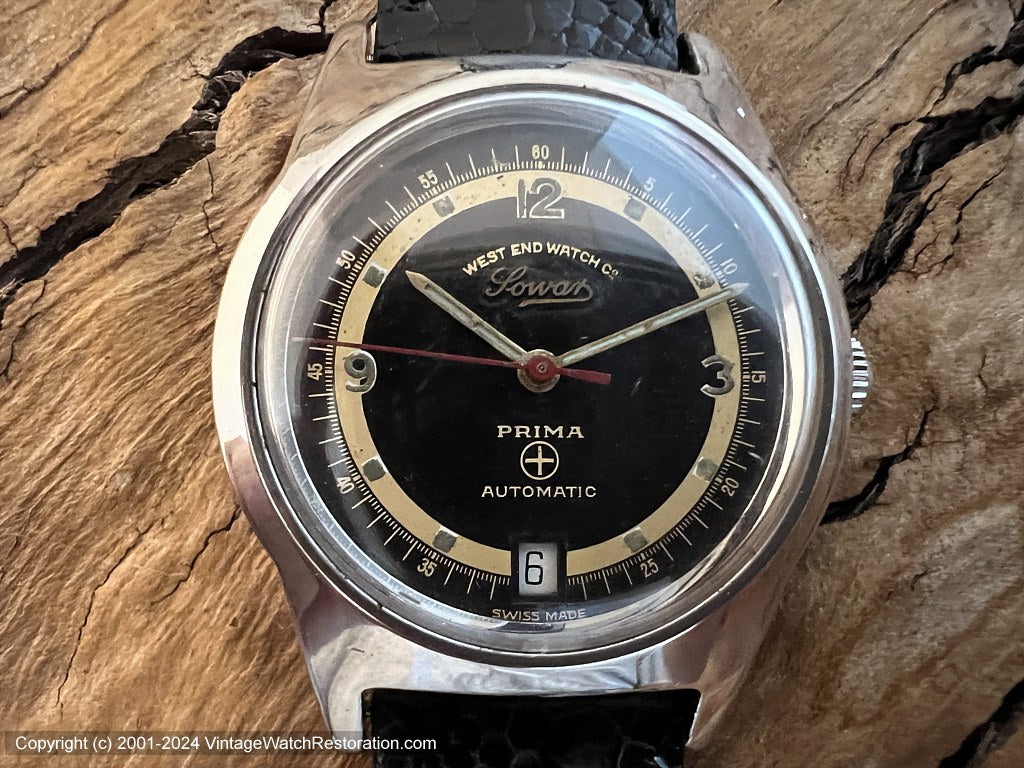 West End Watch 'Lowan' Prima Two-Tone Black Gold Dial with Date