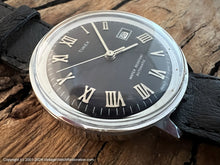 Load image into Gallery viewer, Timex British Model Dark Slate Gray Dial with Silver Roman Numerals, Automatic, Large 35mm
