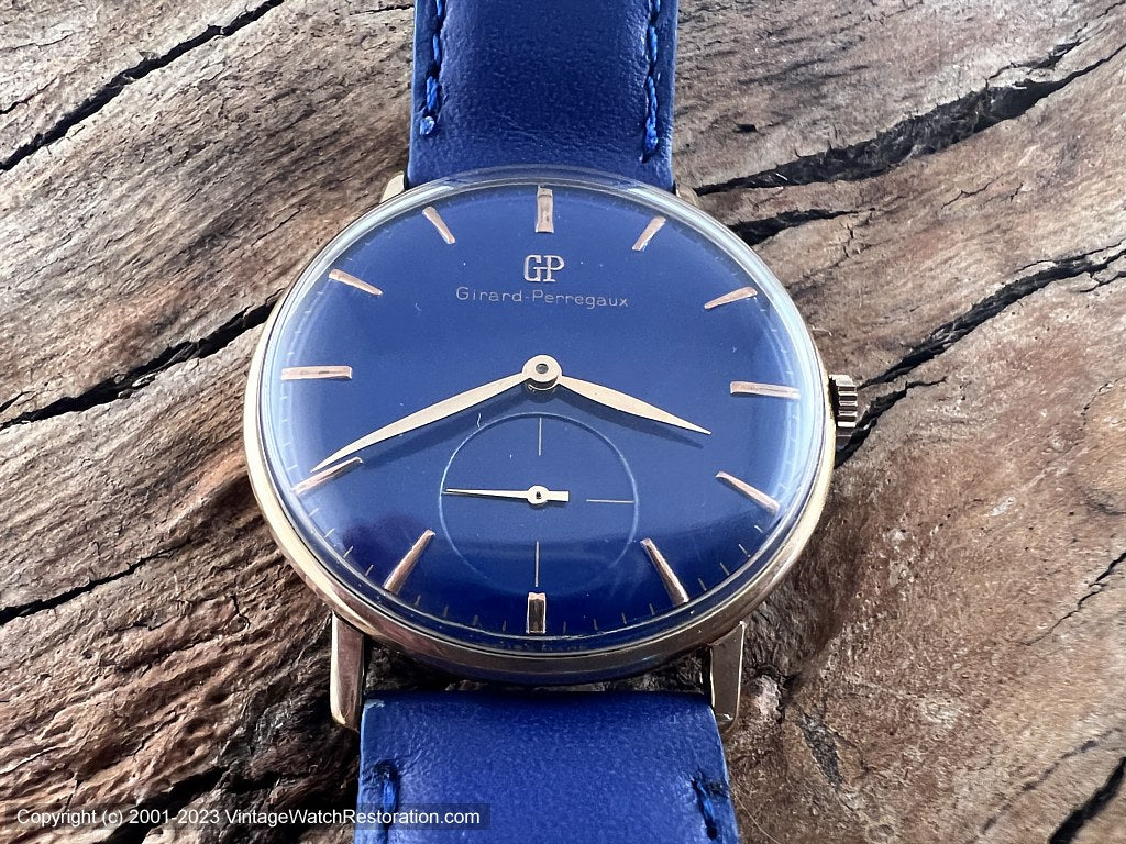 Girard Perregaux Sparkling Blue Dial with Gold Markers Manual