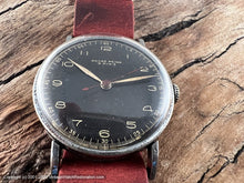 Load image into Gallery viewer, Ancre &#39;Prima&#39; Black Dial Military Style Dial with Ultra Fine Gold Markings, Manual, 35mm
