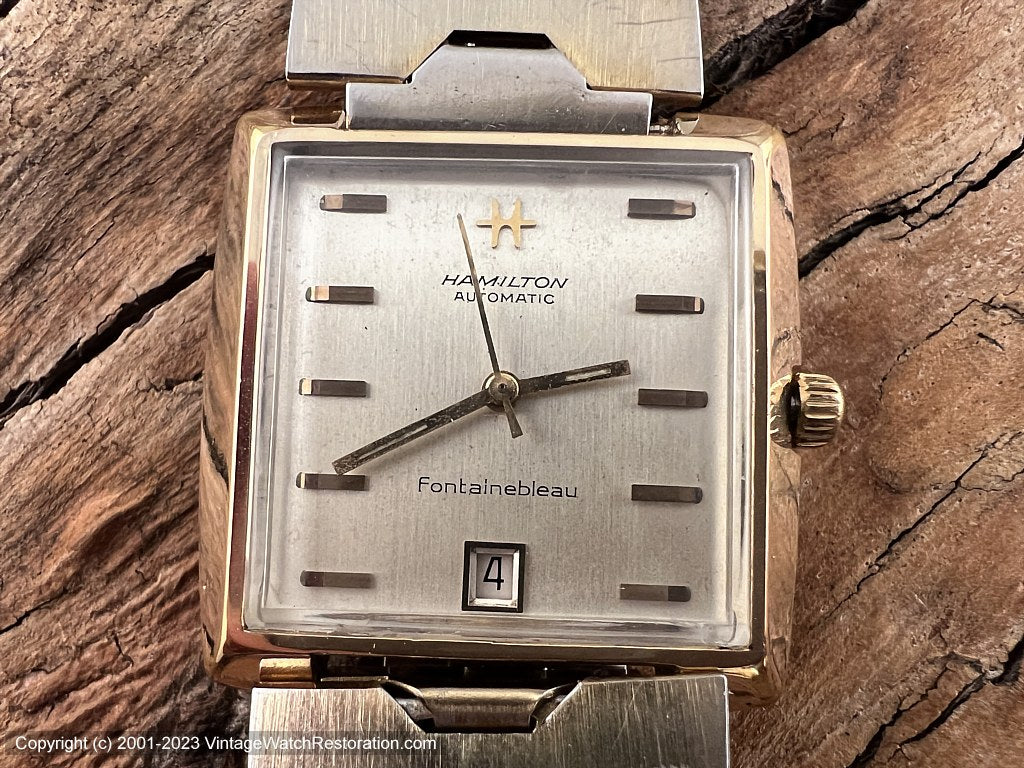 Hamilton 'Fontainebleau' Large Square Case with Date, Automatic, 35x35mm